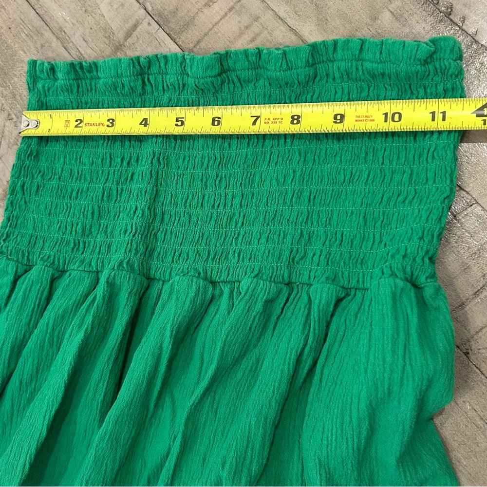 Smocked Waist Skirt Wild Fable Summery Vibrant Green Excellent Condition Small - Picture 7 of 7